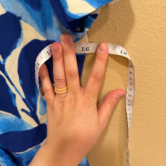 Diane Von Furstenberg DVF Blue White Floral Abstract Button Front Mini Dress S - Picture 9 of 13